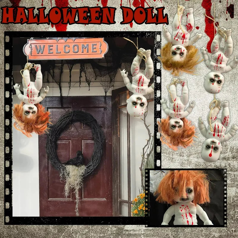 Poupée fantôme à suspendre, décoration effrayante pour Halloween