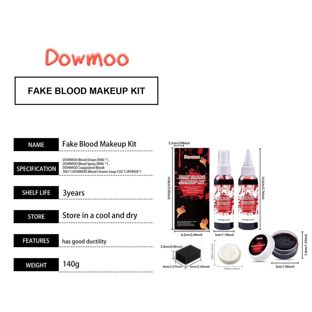 Kit de maquillage faux sang pour Halloween