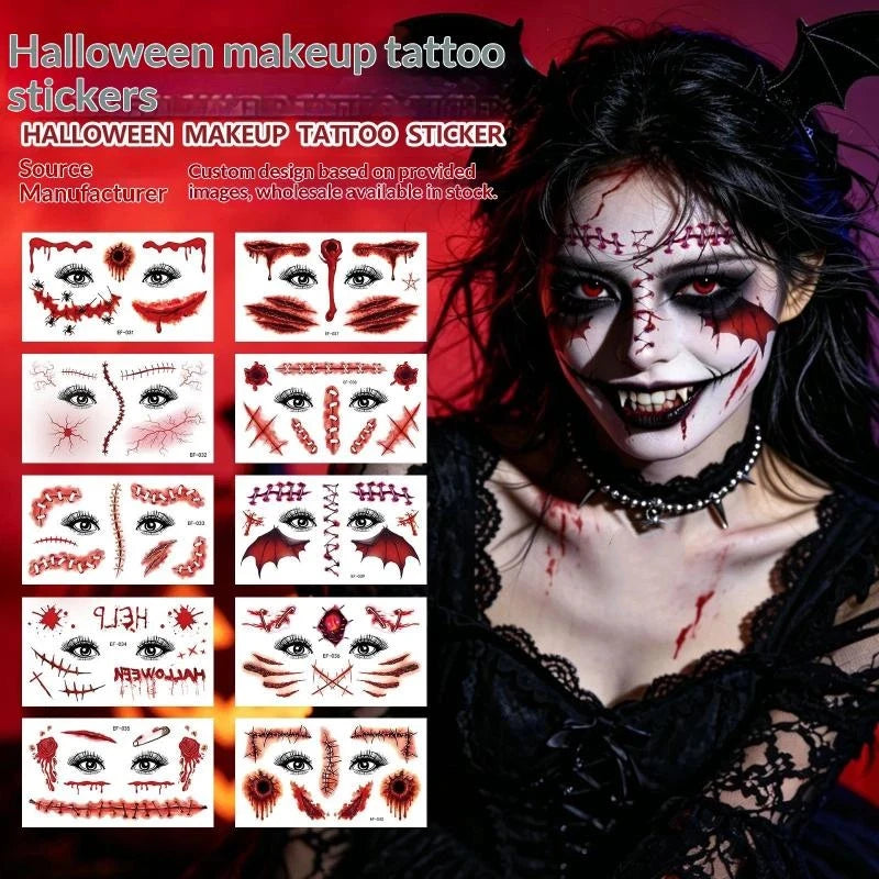 Tatouages Halloween — Cicatrices et motifs horrifiques, 10 planches