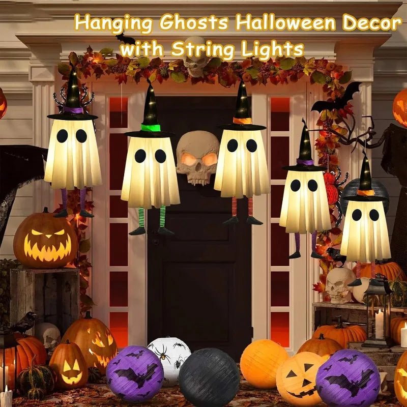 Fantômes lumineux à suspendre pour Halloween
