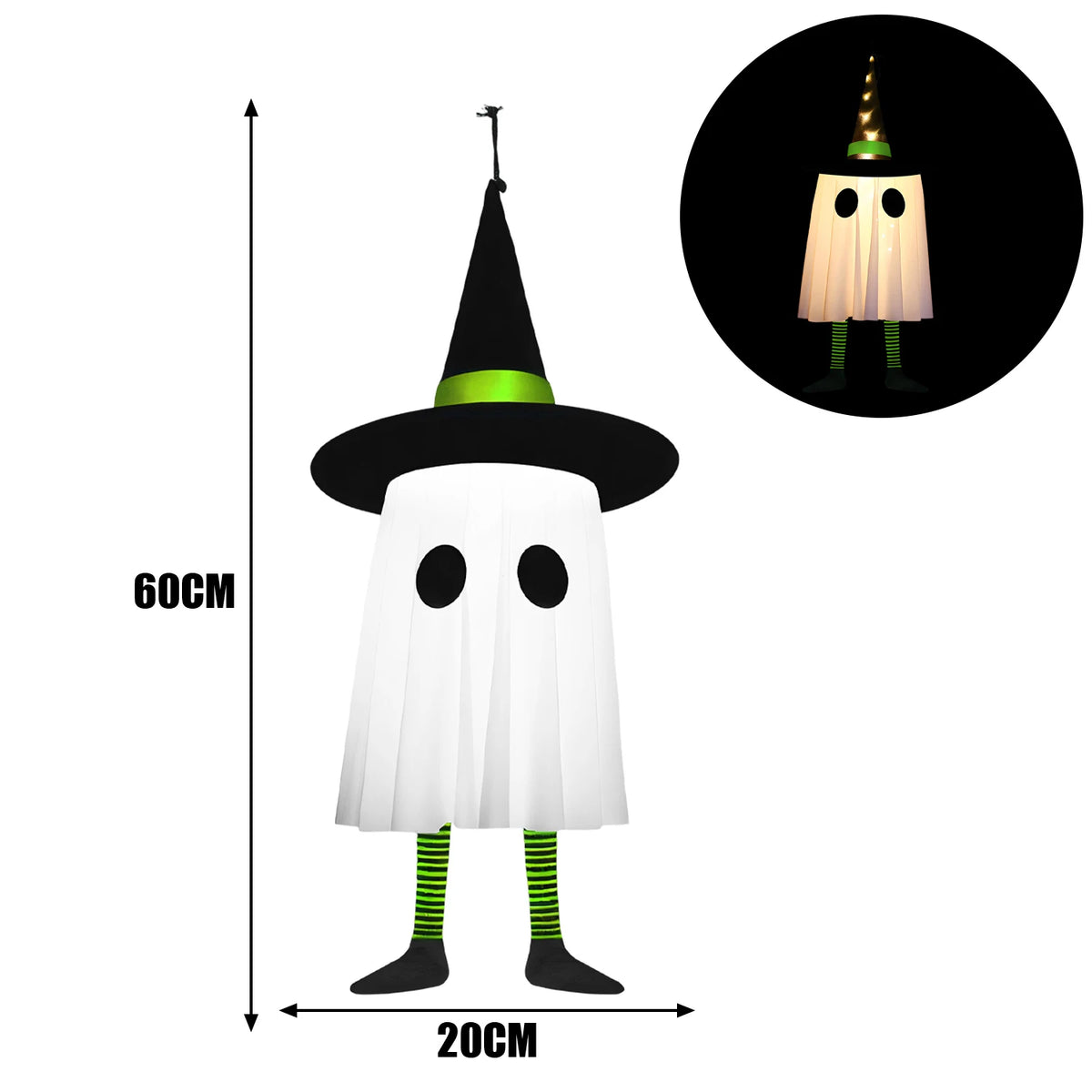 Fantômes lumineux à suspendre pour Halloween