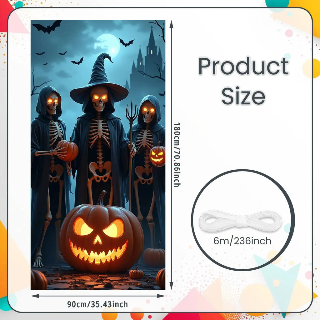 Bannière de porte Halloween — Sorciers effrayants