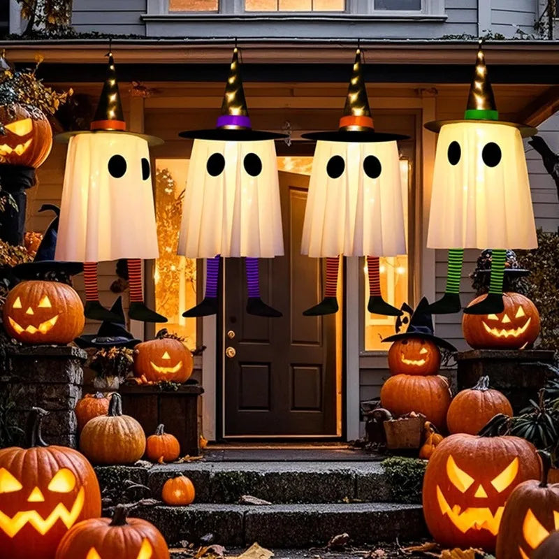 Fantômes lumineux à suspendre pour Halloween
