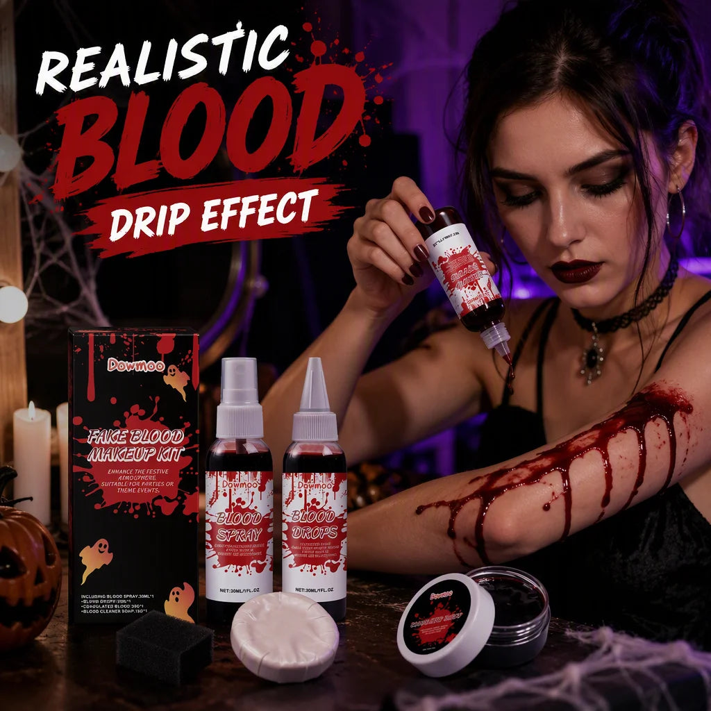 Kit de maquillage faux sang pour Halloween