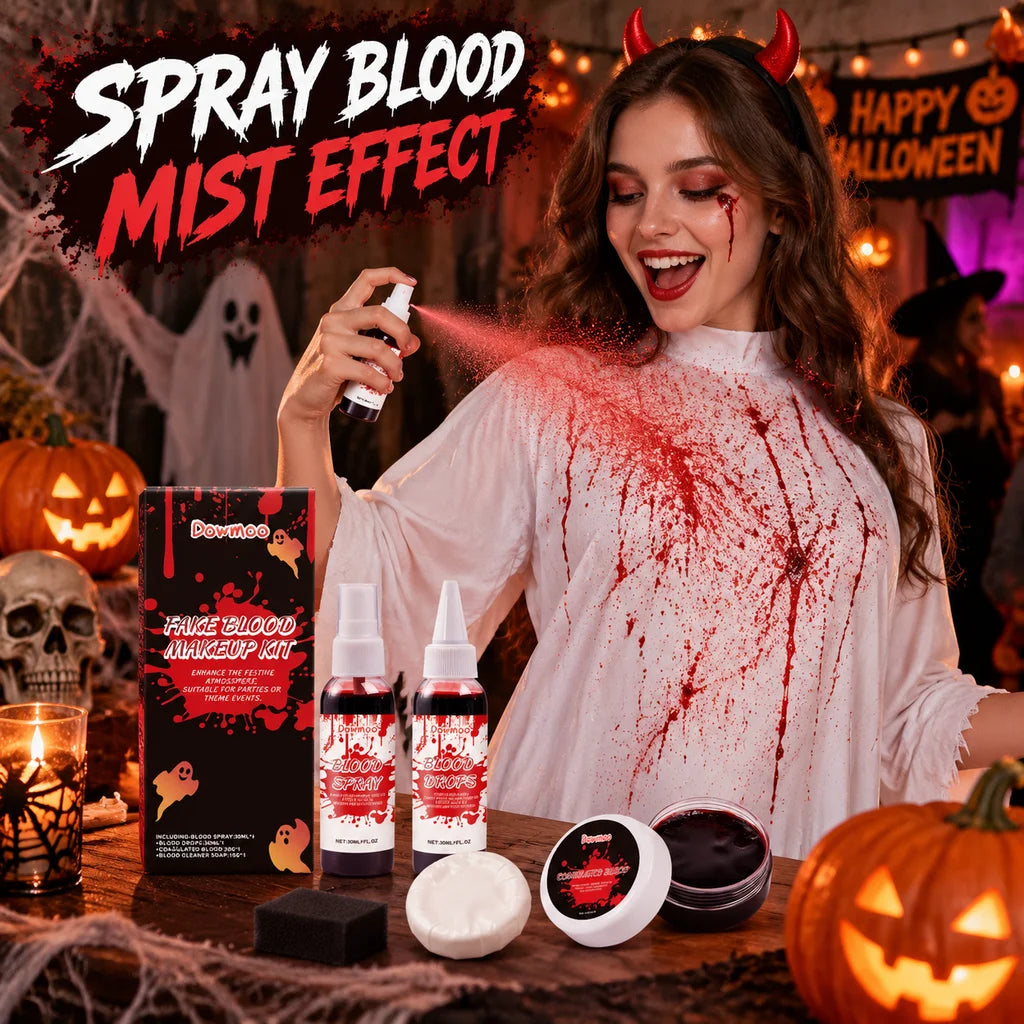 Kit de maquillage faux sang pour Halloween