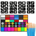Palette Halloween — 42 couleurs, 10 pinceaux et 24 pochoirs