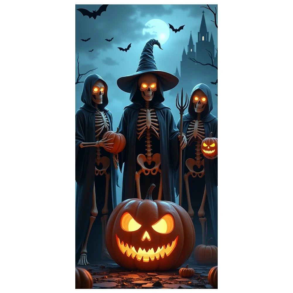 Bannière de porte Halloween — Sorciers effrayants