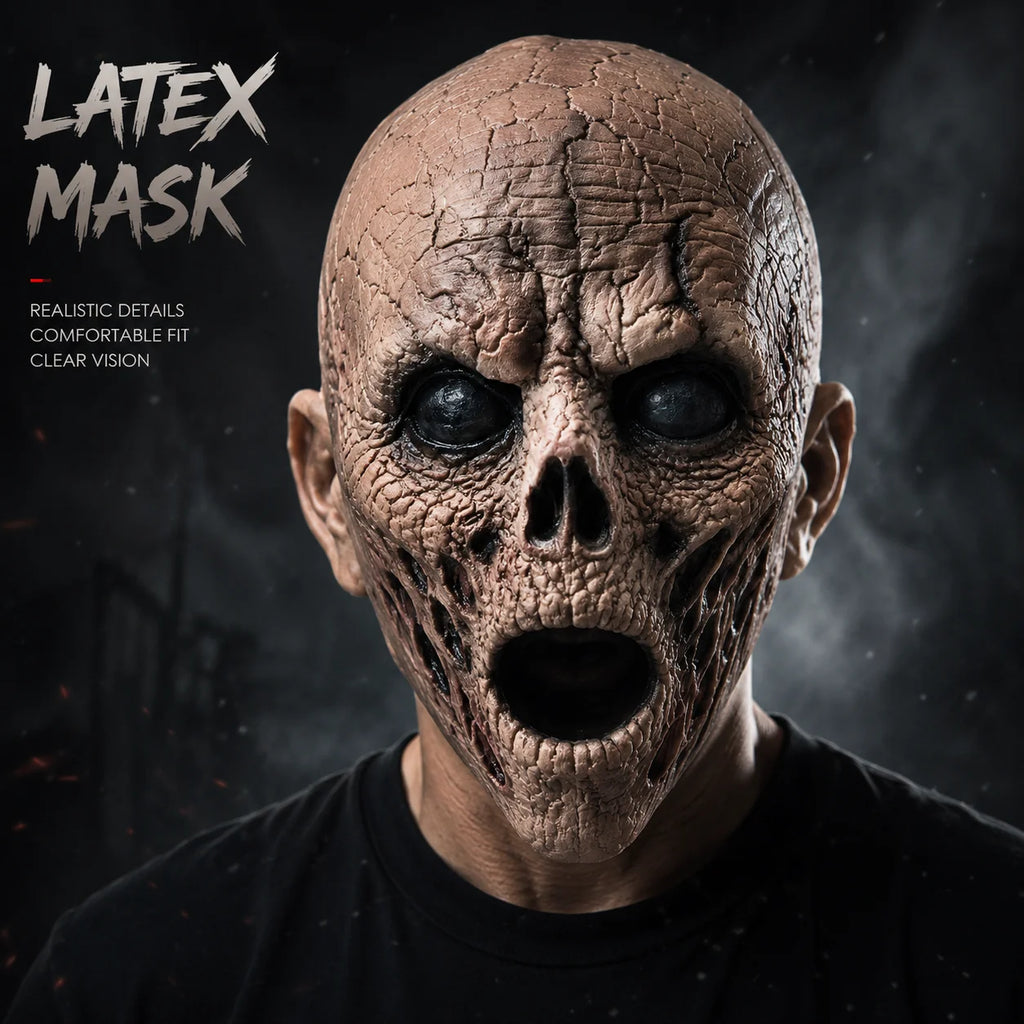 Masque Crâne Fissuré — Latex intégral