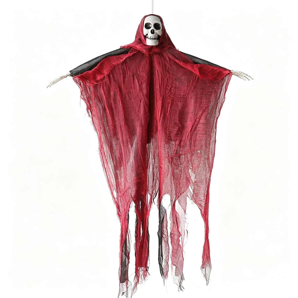 Faucheuse squelette en gaze déchirée à suspendre pour Halloween