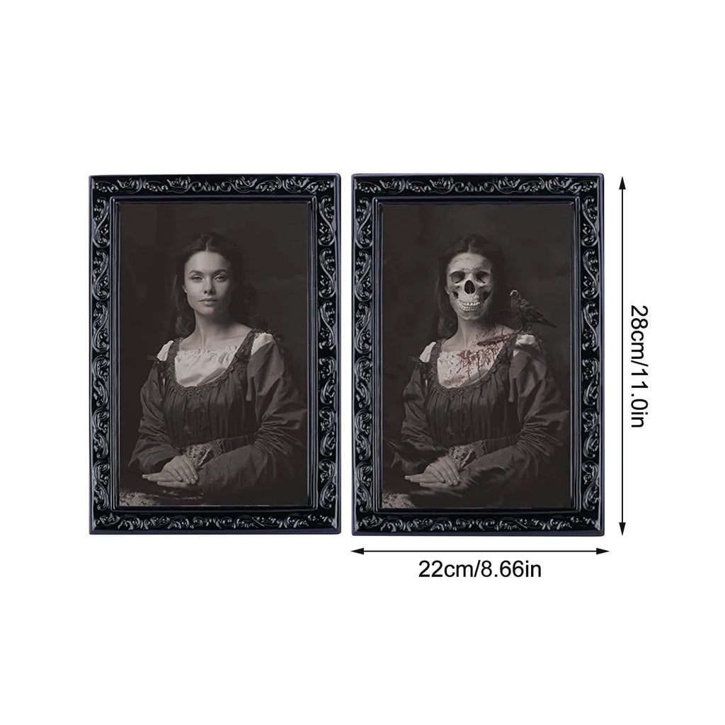 Portrait Hanté — Visage changeant, 28 × 22 cm
