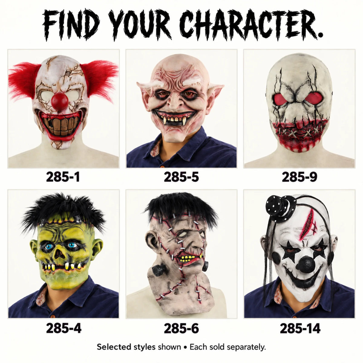 Masques Créatures Maudites — Visages cousus