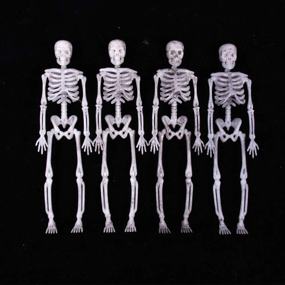 Décoration de squelette à suspendre, lot de 4 pour Halloween