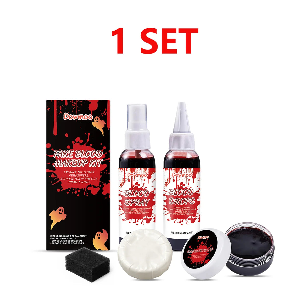Kit de maquillage faux sang pour Halloween