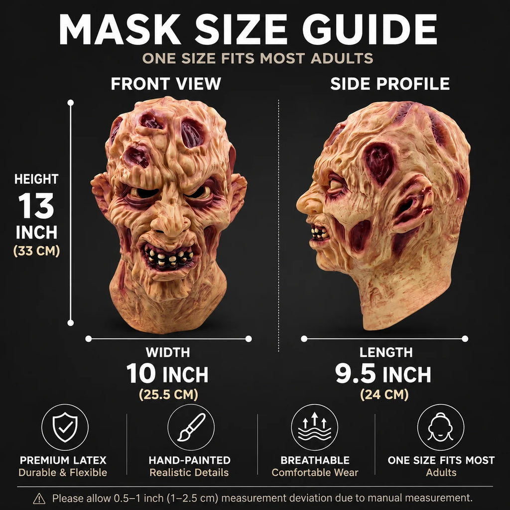 Masque Cauchemar Brûlé — Latex intégral