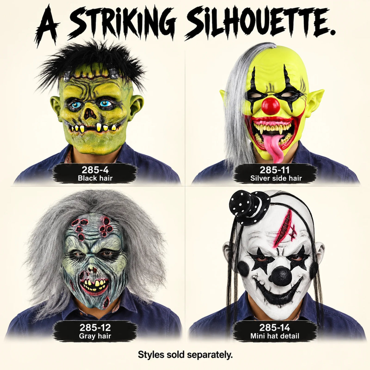 Masques Créatures Maudites — Visages cousus