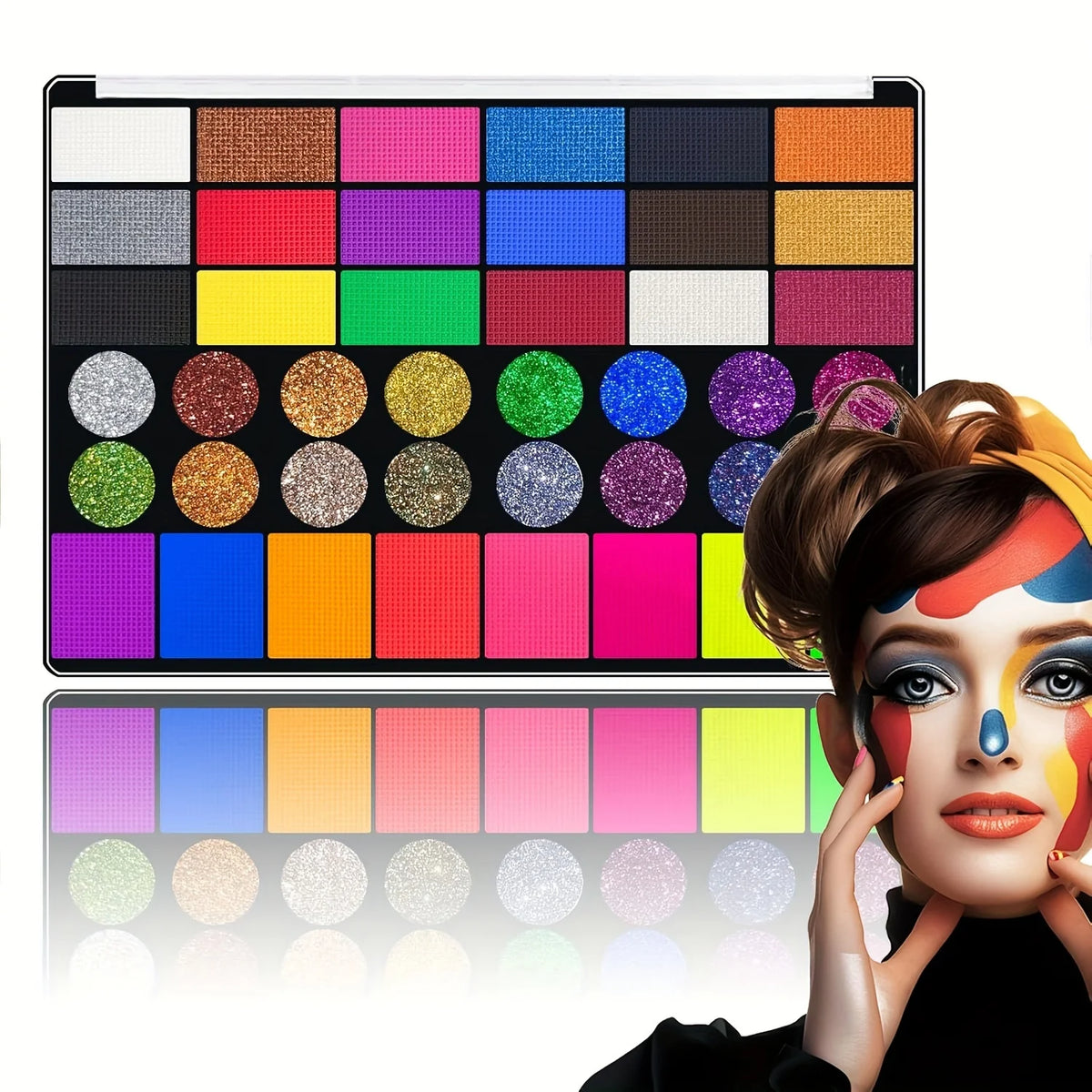 Palette Halloween — 42 couleurs, 10 pinceaux et 24 pochoirs