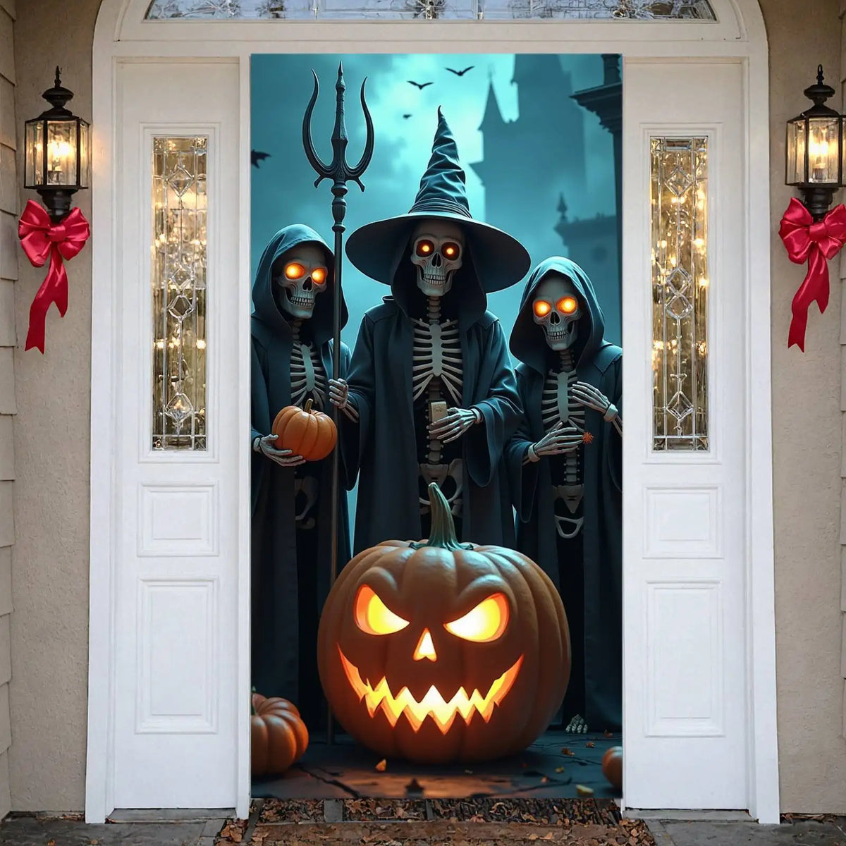 Bannière de porte Halloween — Sorciers effrayants