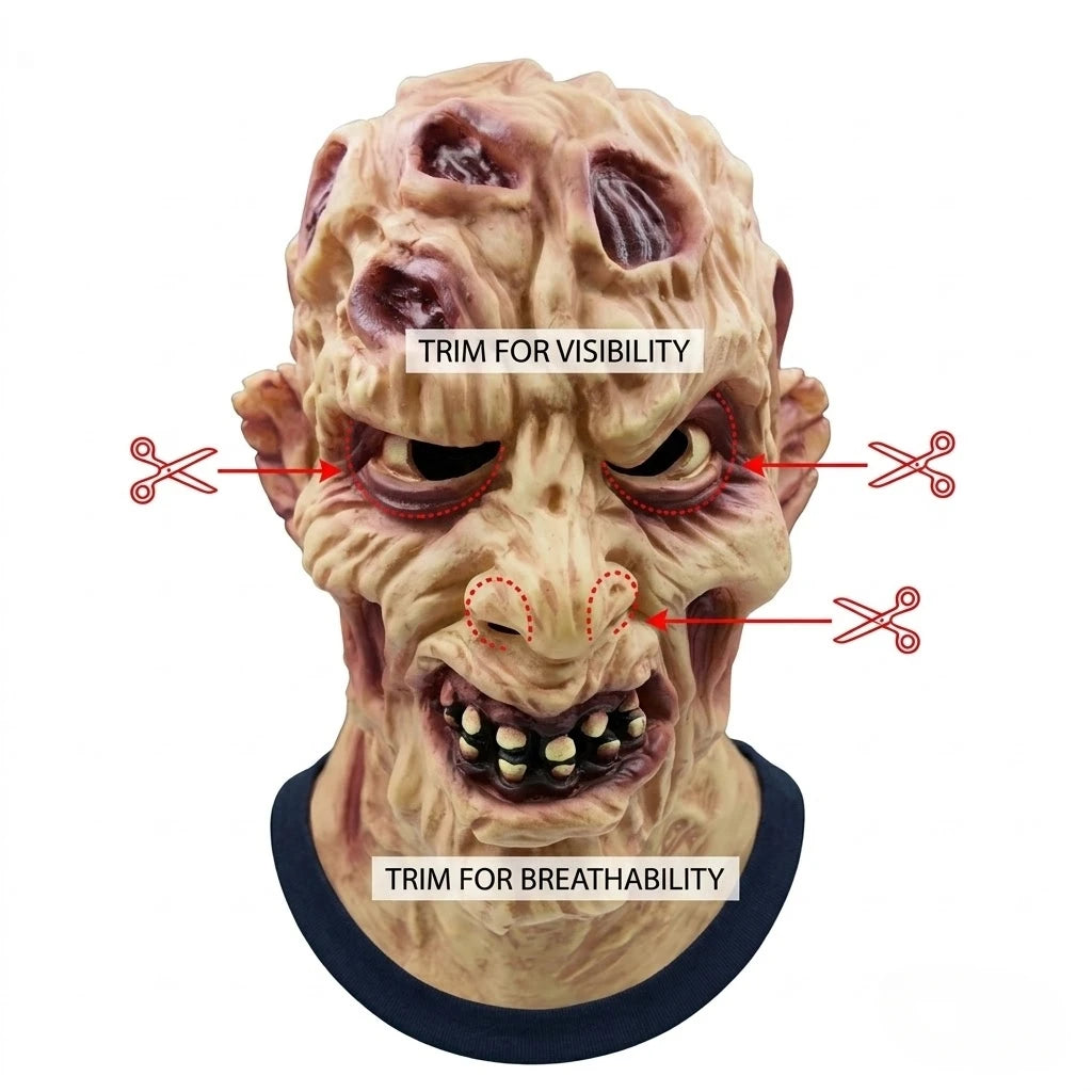 Masque Cauchemar Brûlé — Latex intégral