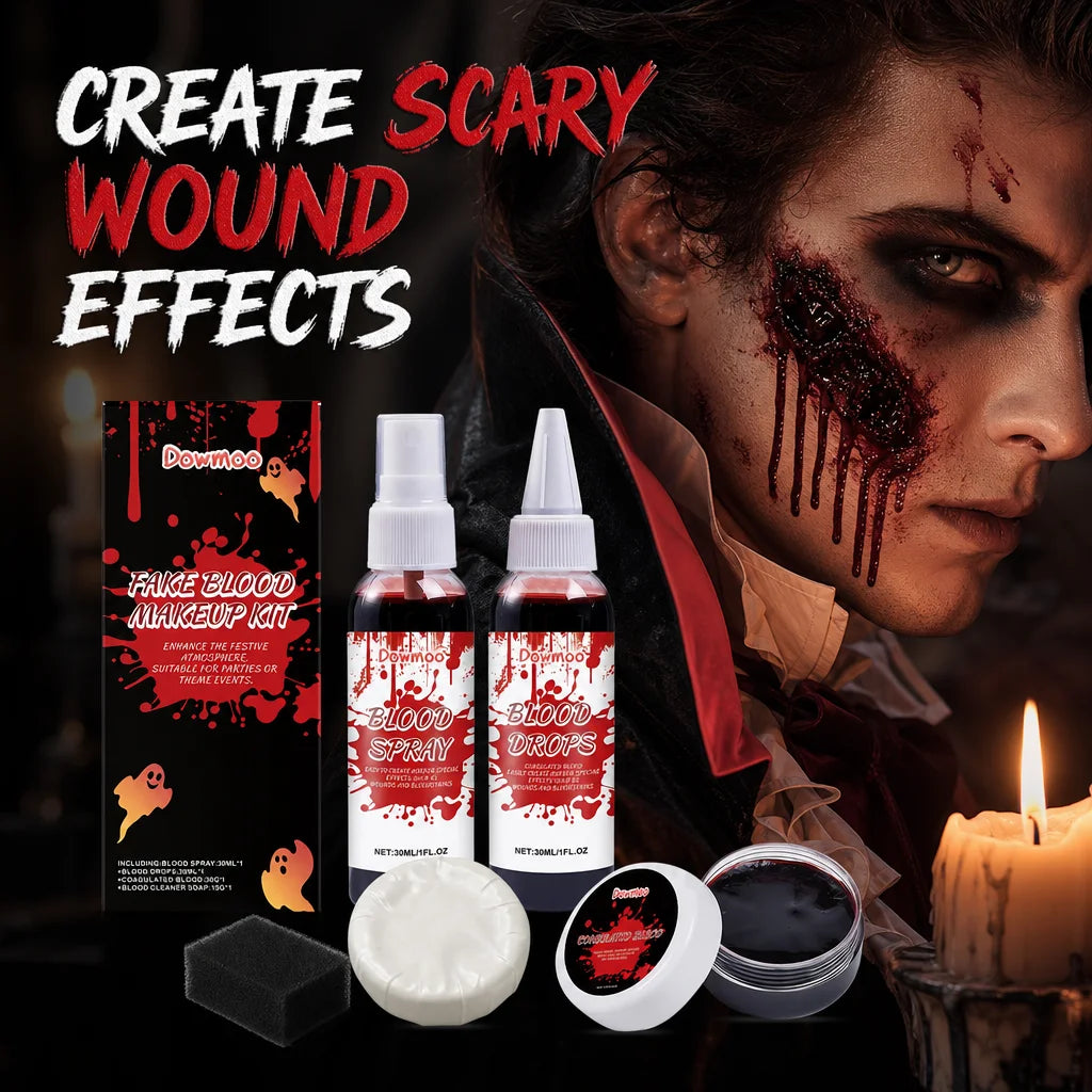 Kit de maquillage faux sang pour Halloween