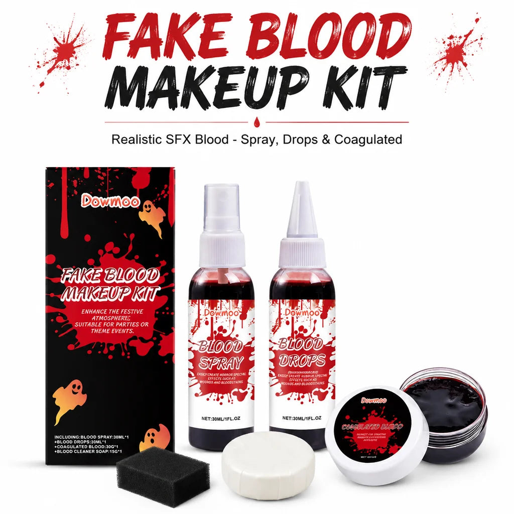 Kit de maquillage faux sang pour Halloween