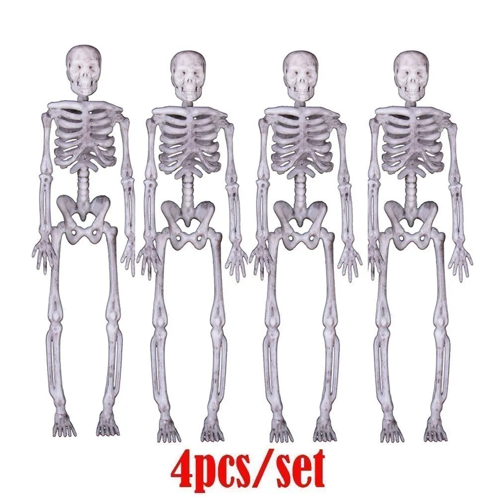 Décoration de squelette à suspendre, lot de 4 pour Halloween