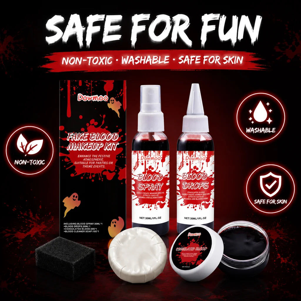 Kit de maquillage faux sang pour Halloween