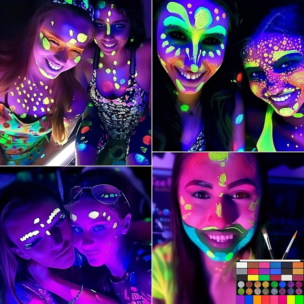 Palette Halloween — 42 couleurs, 10 pinceaux et 24 pochoirs
