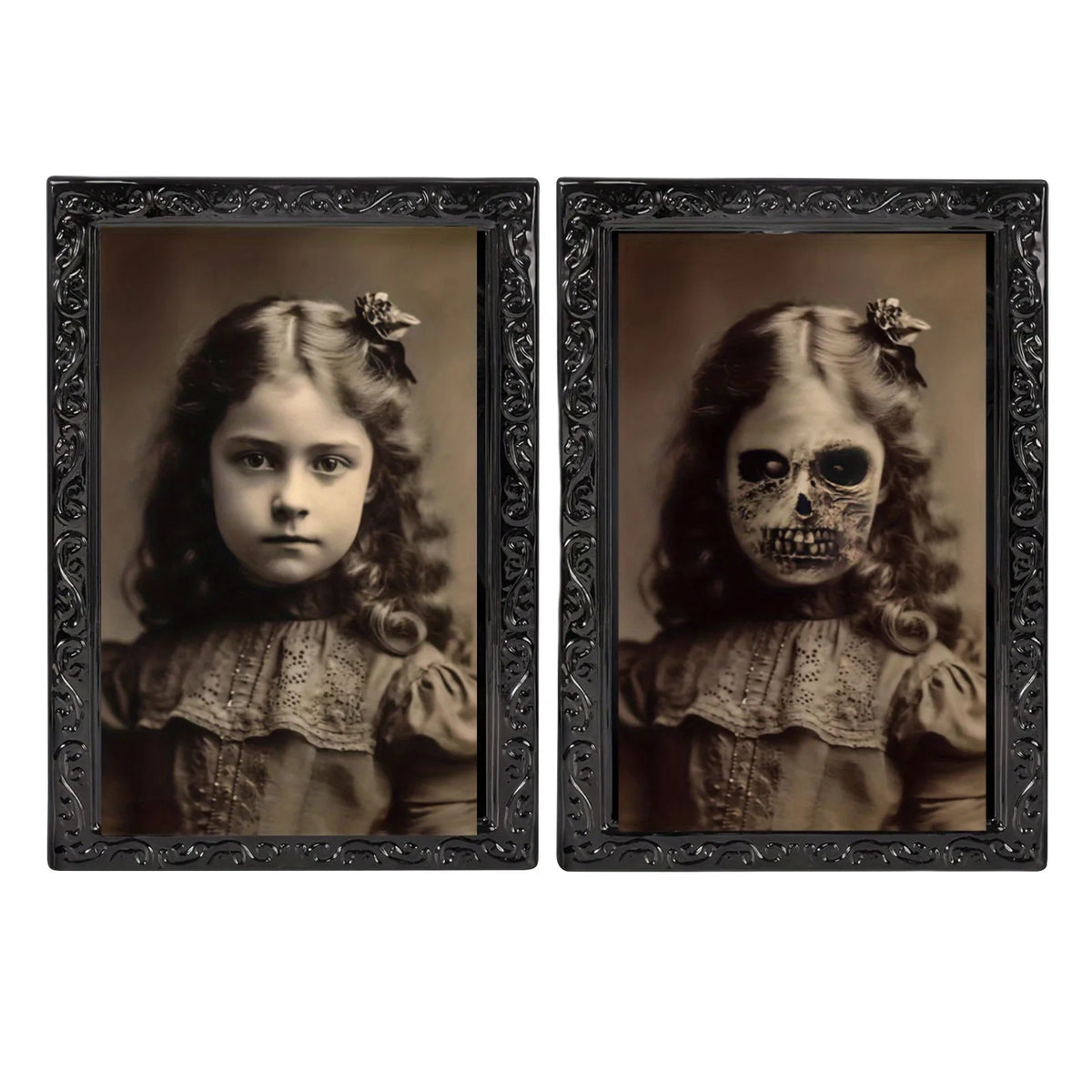 Portrait Hanté — Visage changeant, 28 × 22 cm