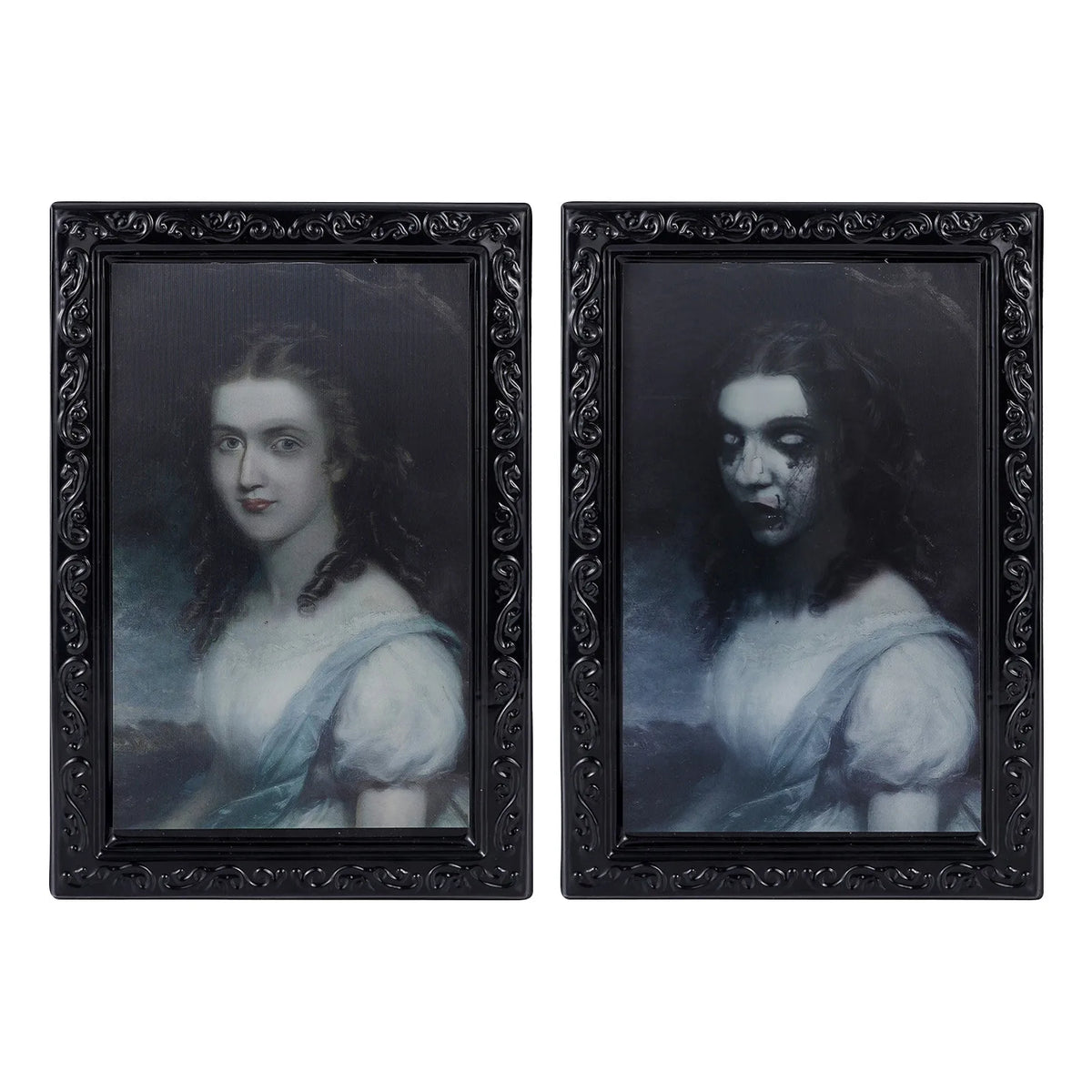 Portrait Hanté — Visage changeant, 28 × 22 cm