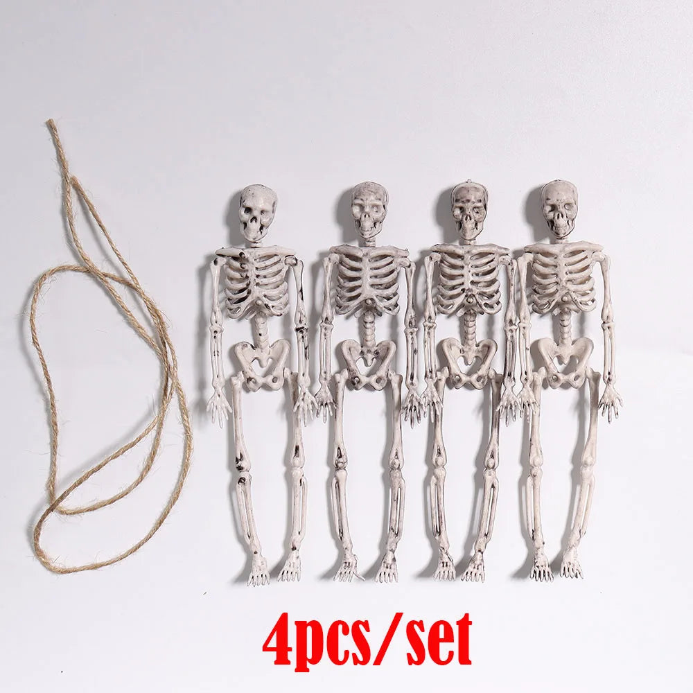 Ornements de squelette à suspendre, lot de 4 pour Halloween