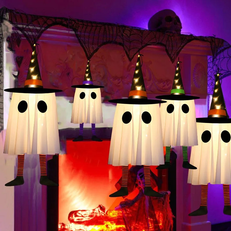 Fantômes lumineux à suspendre pour Halloween