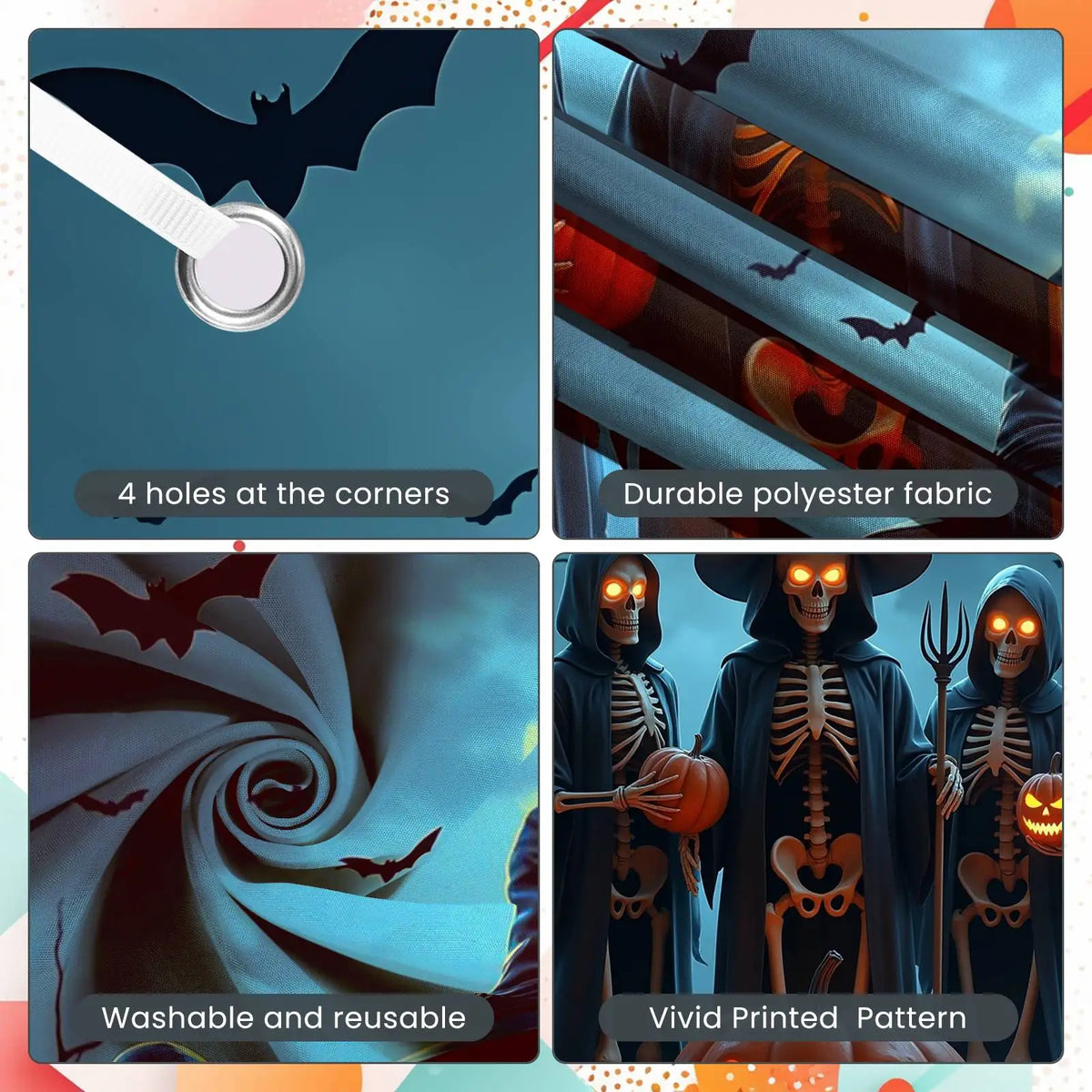 Bannière de porte Halloween — Sorciers effrayants