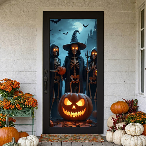 Bannière de porte Halloween — Sorciers effrayants