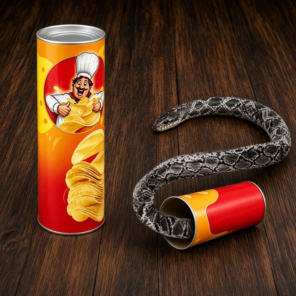 Jouet farceur à ressort, boîte de chips surprise pour Halloween