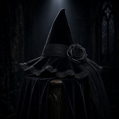 Chapeau de sorcière baroque pour Halloween