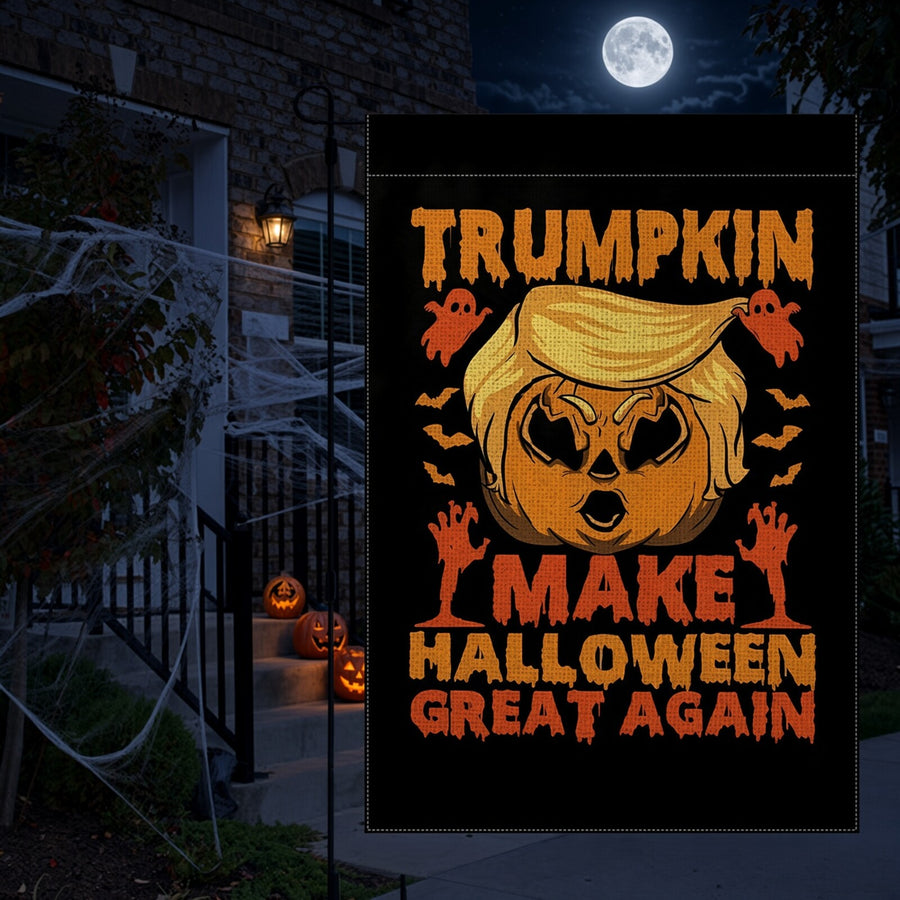 Drapeau Trumpkin meme pour Halloween — 30 × 45 cm