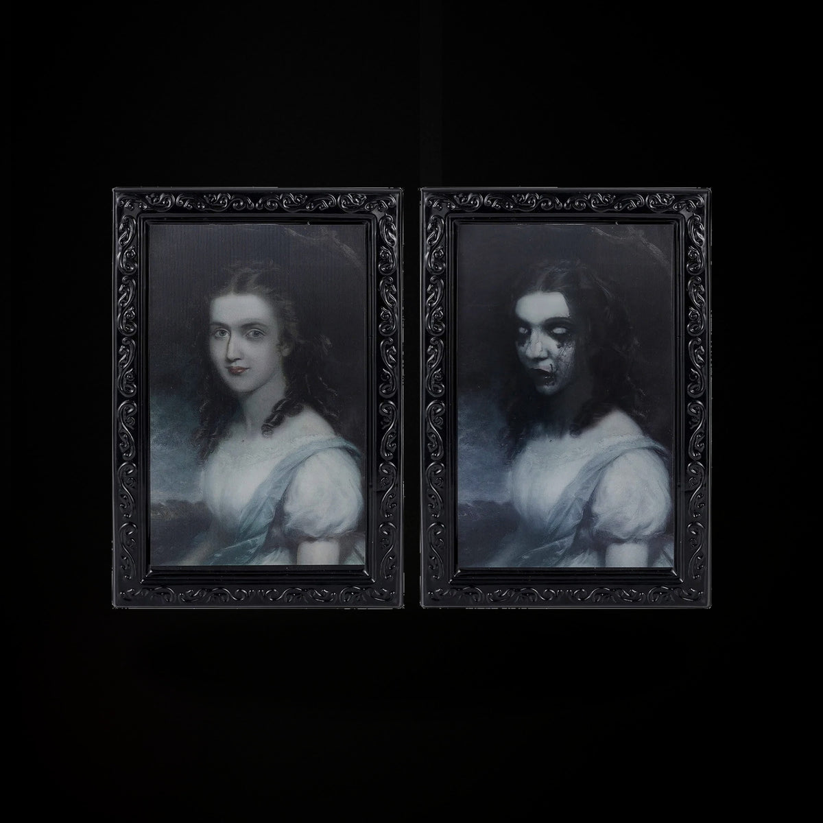 Portrait Hanté — Visage changeant, 28 × 22 cm